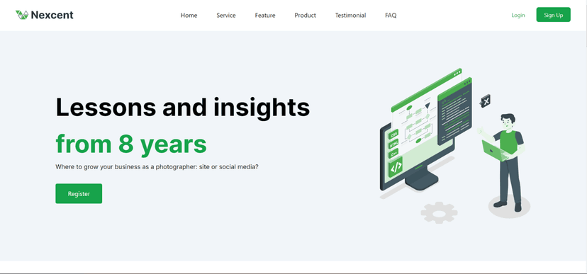 Nexcent - Landing Page
